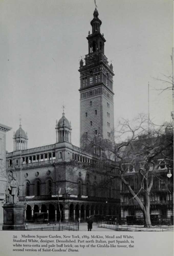 NY. Madison Square Gerden 1889. Hoy demolida.