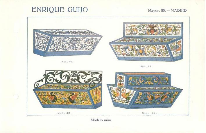Catálogo de la Fábrica de Enrique Guijo.